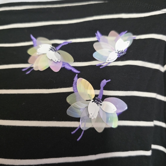 Ava & viv womens plus black white stripe shirt blouse sz 2x nwt - Picture 3 of 5